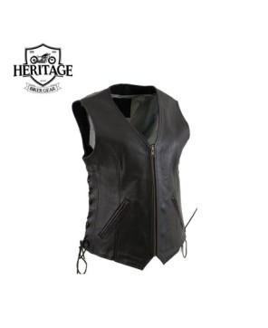 Heritage Women's Black 'Mistress' Motorcycle Vest