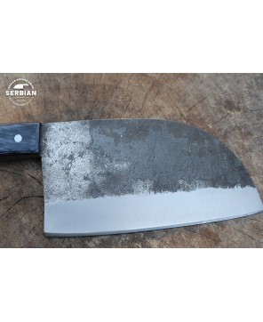 Premium Carbon Steel Chef Knife with Black Wood Handle