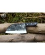 Premium Carbon Steel Chef Knife with Black Wood Handle