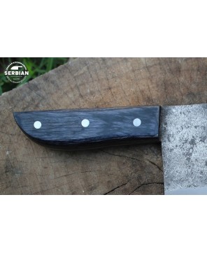 Premium Carbon Steel Chef Knife with Black Wood Handle