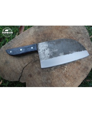 Premium Carbon Steel Chef Knife with Black Wood Handle