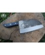 Premium Carbon Steel Chef Knife with Black Wood Handle