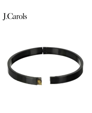 Narrow Black Bangle Bracelet