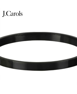 Narrow Black Bangle Bracelet