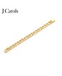 Gold Angular Cuban Link Bracelet