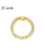 Gold Angular Cuban Link Bracelet
