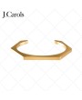 Gold Edge Hexagon Bangle Bracelet