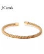 Gold Cable Bangle Bracelet
