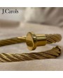 Gold Pointe Cable Bangle