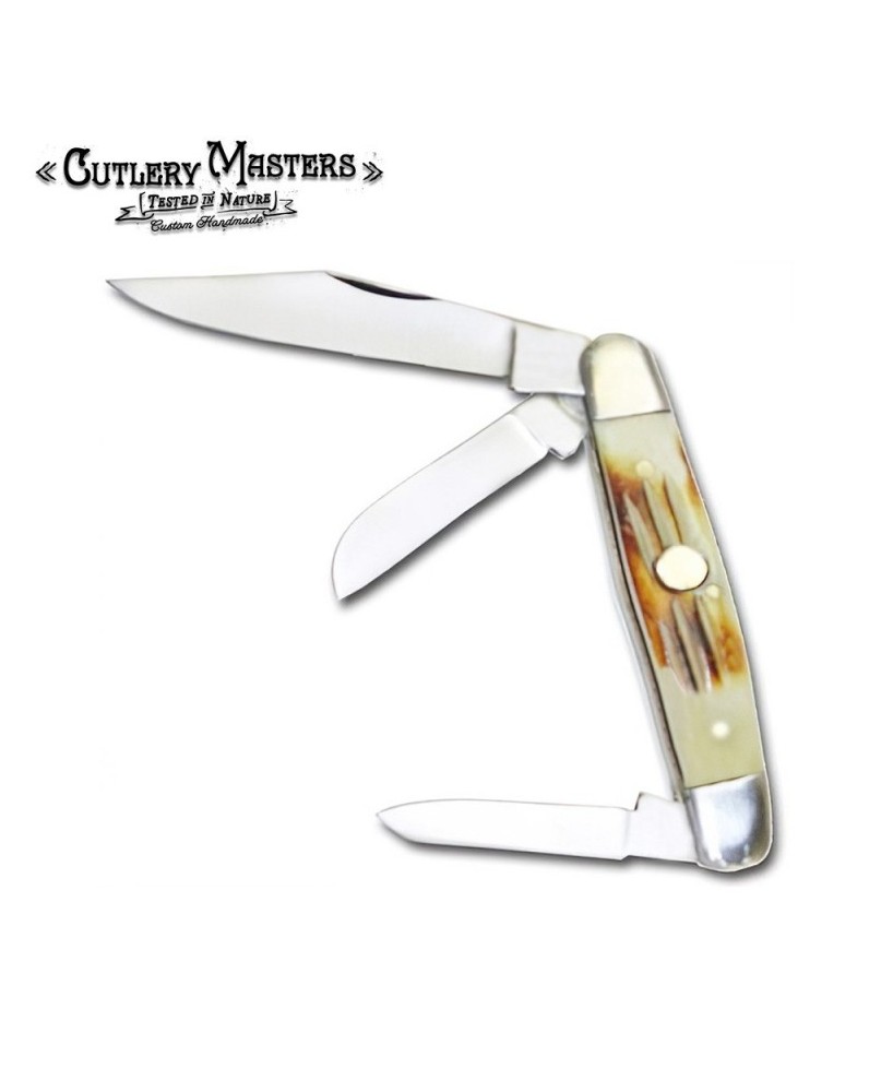 Aged Bone Rider Pocket Knife - Classic & Functional