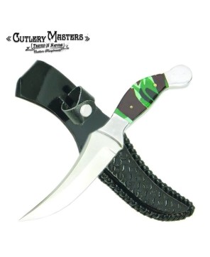 Camo Whittle Back Stainless Steel Hunter Knife