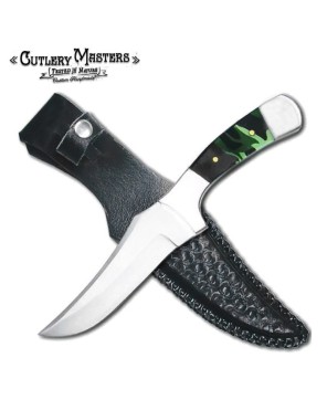 Camo Ridge Point Hunter Knife - Stainless Steel Blade