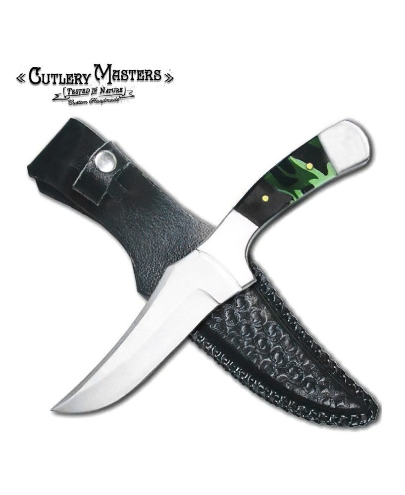 Camo Ridge Point Hunter Knife - Stainless Steel Blade