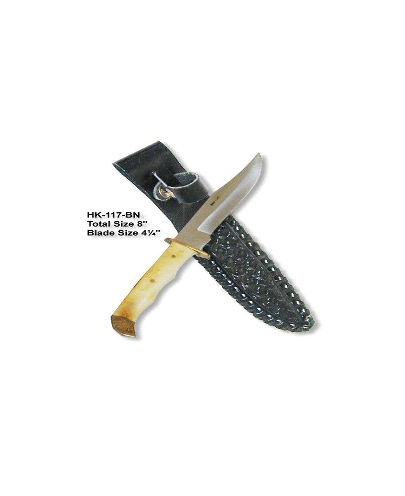 Elk Ridge Hunter Knife Bone Handle with Sheath