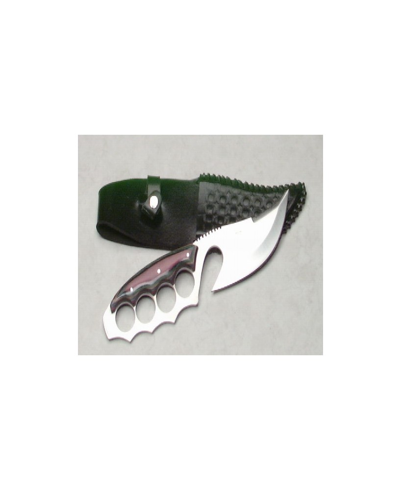 Cobra Hawk Hunter Knife Stainless Steel Blade & Leather Scabbard