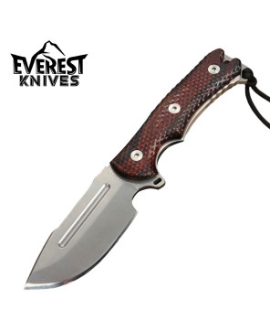 Everest Knives® Survival Knife: Stainless Steel, Wood Handle