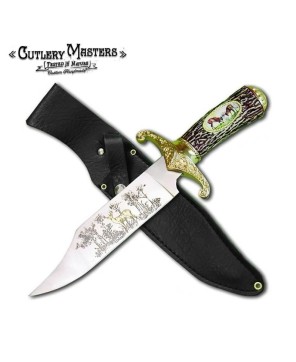 Big Buck Twin Deer Bowie Knife