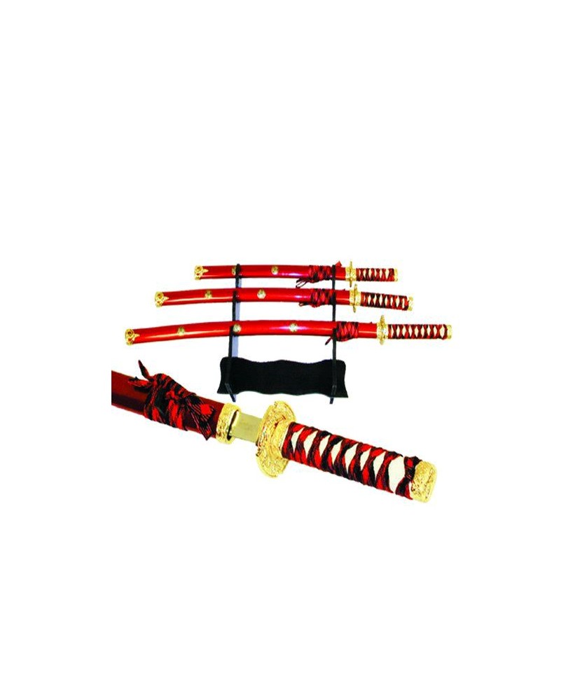 3-Pc Japanese Samurai Katana Swords