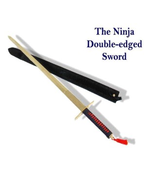 Double Edged Samurai Sword with Red/Black Handle