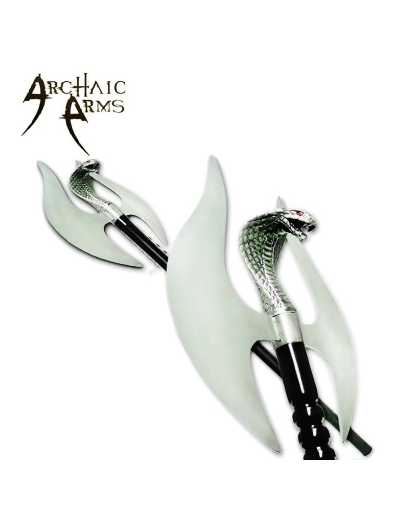 Double Stainless Steel Cobra Axe - Collectible Weaponry