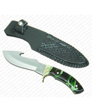 Camo Stainless Steel Guthook Hunter Knife - Wilderness Essential