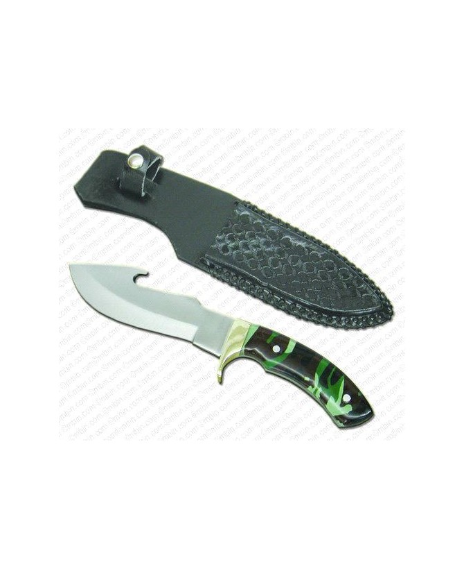 Camo Stainless Steel Guthook Hunter Knife - Wilderness Essential