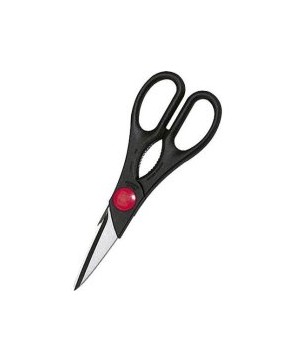 High-Carbon Steel Kitchen Shears - Black Synthetic Handle