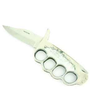 Phantom Grip Stainless Steel Folding Knife - Premium Metal Handle