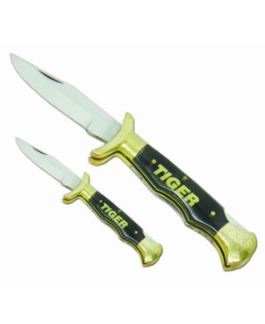 Lockback Stainless Steel Tiger Pocket Knife - Durable and Stylish