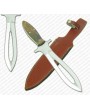 Teardrop Dagger Knife with Wood Handle - Premium Stainless Steel Blade