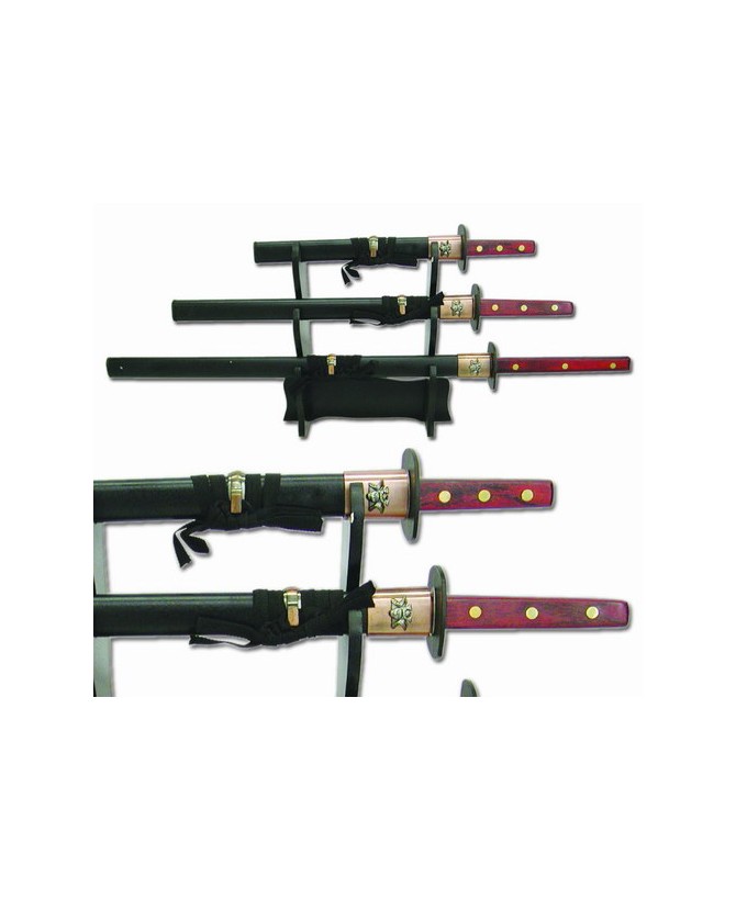 Rosewood Handle Katana Set - Full Tang Blades