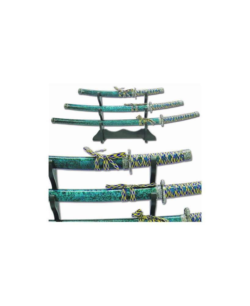 Twilight Blue Samurai Sword Set: Exquisite Replica Collection