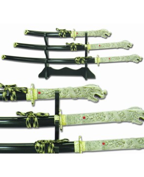 Legendary Black Knight Dragon Highlander Samurai Sword Set