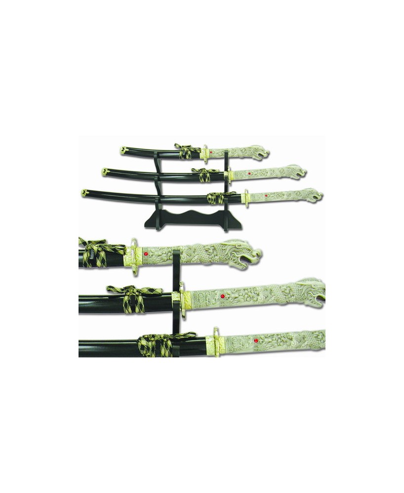 Legendary Black Knight Dragon Highlander Samurai Sword Set