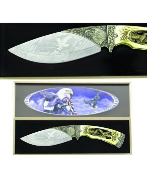 Majestic Carved Eagle Knife - Collector's Masterpiece