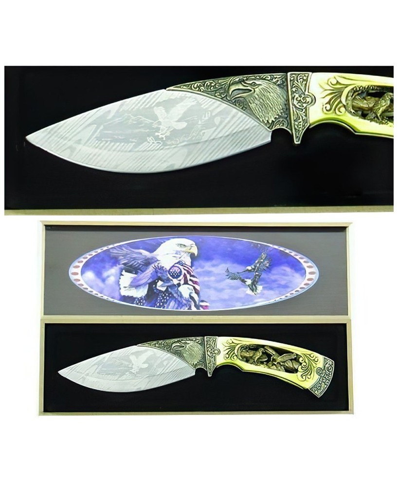 Majestic Carved Eagle Knife - Collector's Masterpiece