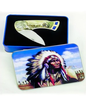 2 Jewel Navajo Nation Pocket Knife – Design Inlay Handle