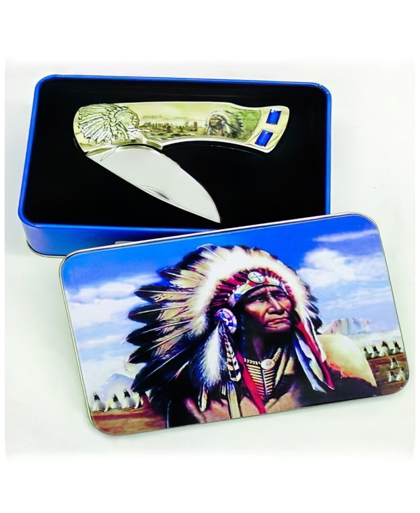 2 Jewel Navajo Nation Pocket Knife – Design Inlay Handle