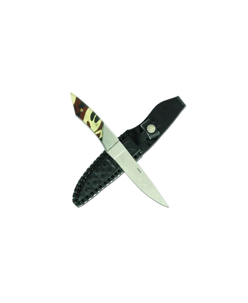 Wild Stainless Steel Camo Hunter Knife