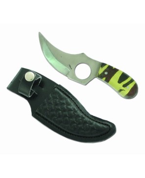 Outdoor Mastery Camo Finger Skinner Knife - Precision Blade