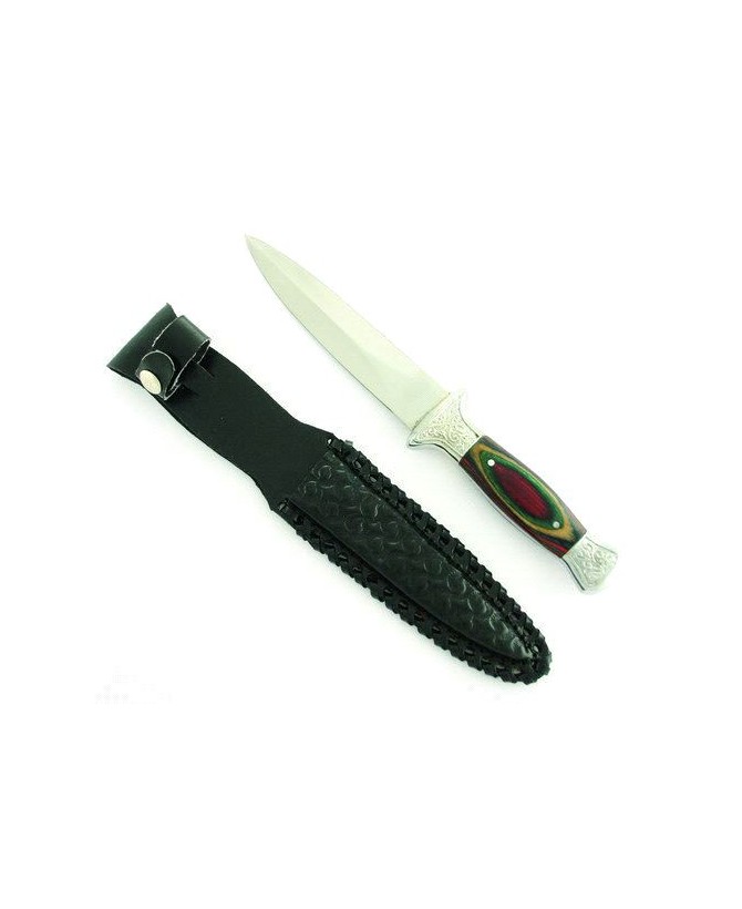 Colorwood Handled Hunting Knife - Premium Quality Blade