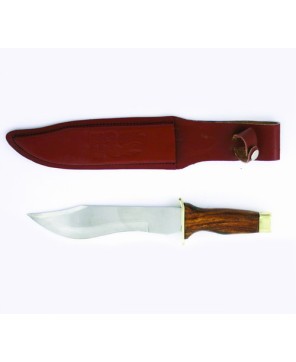 Wilderness Explorer's Bowie Knife - Leather Scabbard