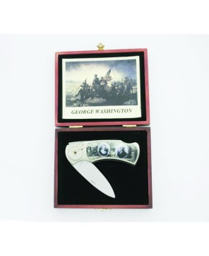 George Washington Stainless Steel Pocket Knife - 7" Collectors Item