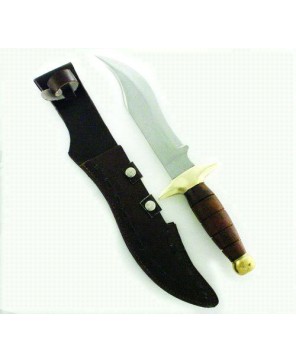 Superior Stainless Steel Ringed Wood Hunting Knife