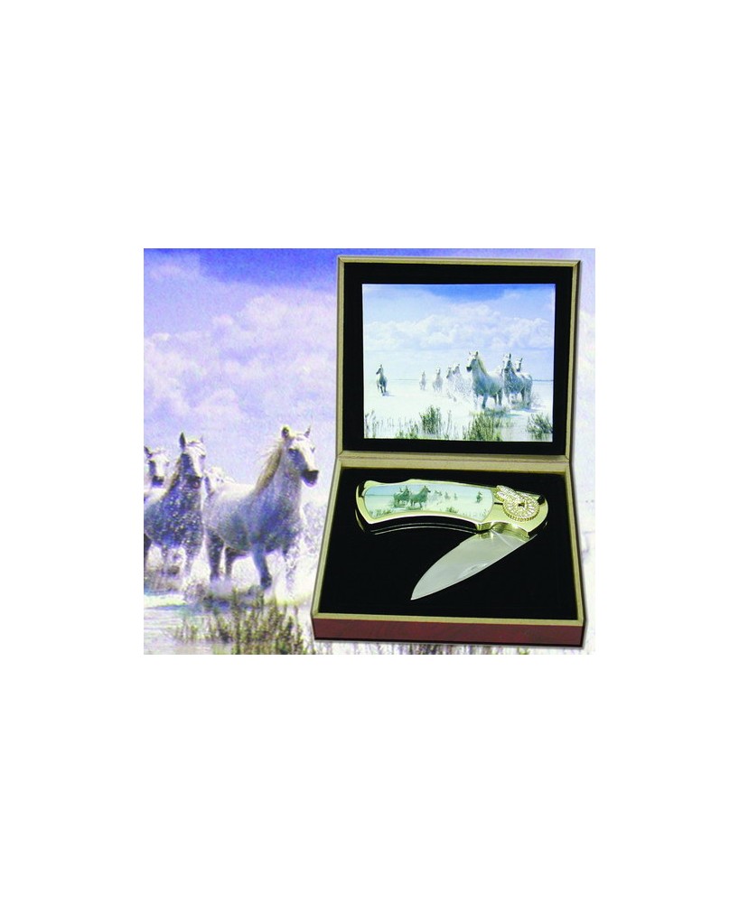 Majestic Horses Folding Knife - Collectible Blade