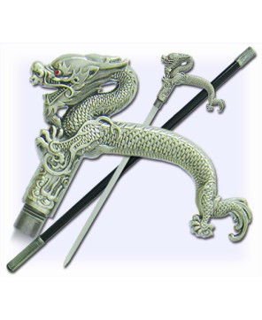 Majestic Dragon Cane Sword - Crafted Masterpiece