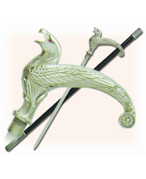 Ruby Eye Hawk Sword Cane: Collectible Elegance