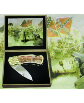 Forward With The Confederate Colors Collector's Knife - Premium Design