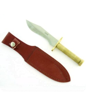 Premium Brass Back Buffalo Hunter Knife 8" Stainless Steel Blade