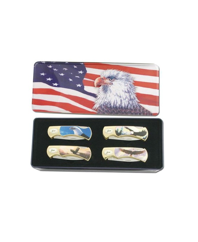 Guardians Of America Knife Set: Stainless Steel Blades